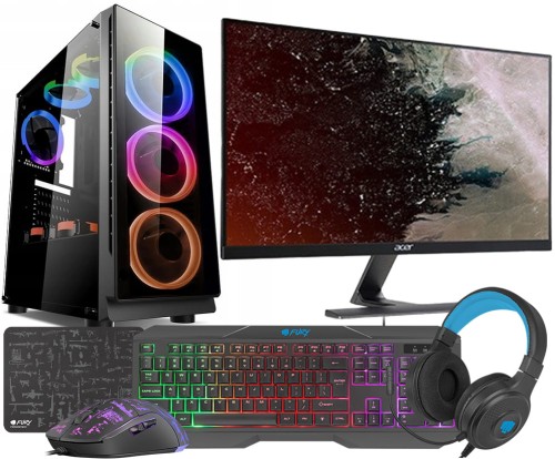 RGB DO GIER AMD Ryzen 3 GTX 1650 32GB SSD 512 m.2 W10 LED 24'' Fury