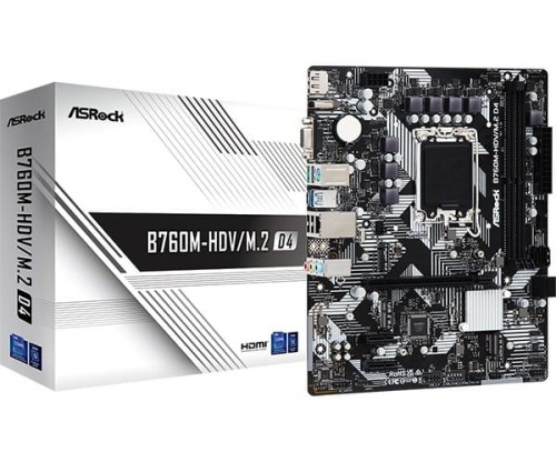 ASRock Płyta główna B760M-HDV/M.2 D4 s1700 2DDR4 DP/HDMI mATX 