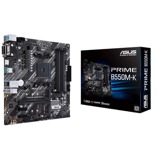 Asus Płyta główna PRIME B550M-K AM4 4DDR4 DVI-D/HDMI M.2 mATX 