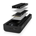 IcyBox Stacja dokująca IB-180MC-C31 M.2 NVMe&SATA Docking, USB 3.2 (Gen2) Type-C, Aluminium 