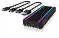 IcyBox IB-1824ML-C31 Obudowa M.2 NVMe z oświetleniem RGB 