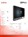 Silicon Power Dysk SSD Slim S55 120GB 2,5" SATA3 460/360 MB/s 7mm