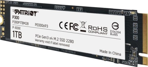 Patriot Dysk SSD P300 1TB M.2 PCIe Gen 3 x4 2100/1650 