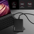 AXAGON EE25-SL Obudowa zewnętrzna plastikowa, bezśrubowa, USB-C 3.2 GEN 1 SATA 6G 2.5", czarna