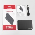 AXAGON EE25-SL Obudowa zewnętrzna plastikowa, bezśrubowa, USB-C 3.2 GEN 1 SATA 6G 2.5", czarna