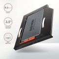 AXAGON RSS-CD09 Ramka na 2,5" SSD-HDD do gniazda DVD, 9.5mm LED aluminium
