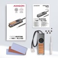 AXAGON CLR-M2FAN Miedziany radiator z wentylatorem do dwustronnych dysków M.2 SSD, wysokość 13mm
