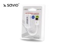 Savio Adapter USB LAN 2.0 - Fast Ethernet (RJ45), blister, CL-24