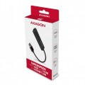 AXAGON HMA-GL3A Wieloportowy hub 3x USB-A + GLAN, USB3.2 Gen 1, metalowy, 20cm USB-A kabel