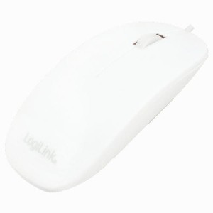 LogiLink Plaska mysz optyczna USB, biala 