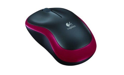 Logitech Mysz bezprzewodowa M185 czerwona 910-002237 