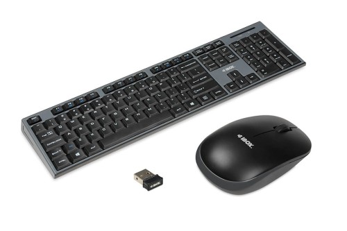 iBOX Zestaw bezprzewodowa klawiatura + mysz IKMS606W czarny