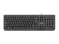 Natec Klawiatura Trout Slim USB CZ/SK 1.8m Czarna