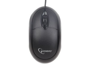 Gembird Mysz OPTO 1-SCROLL USB (MUS-U-01) Black 