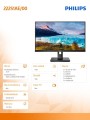 Philips Monitor 222S1AE 21.5 cala IPS DVI HDMI DP Pivot