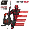 ART Słuchawki gamingowe z mikrofonem HERO USB 