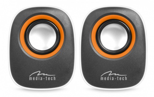 Media-Tech IBO - GŁOŚNIKI STEREO ZASILANE Z PORTU USB, RMS 6W, REGULACJA    GŁOŚNOSCI, BIAŁE