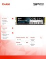 Silicon Power Dysk SSD A60 256GB M.2 PCIe 2100/1200 MB/s NVMe 