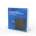 Savio Zewnętrzna nagrywarka typu Slim CD/DVD R/RW, USB-C/USB-A, AK-59 