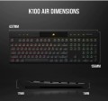 Corsair Klawiatura K100 RGB Air Wireless Ultra Thin Cherry MX 