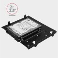 AXAGON RHD-435 Ramka metalowa do montażu 4x 2.5" HDD (2x 2.5" HDD/SSD & 1x 3.5" HDD) w pozycji 5.25" Czarna