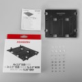 AXAGON RHD-435 Ramka metalowa do montażu 4x 2.5" HDD (2x 2.5" HDD/SSD & 1x 3.5" HDD) w pozycji 5.25" Czarna