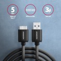 AXAGON BUMM3-AM10AB Kabel Micro-B USB  USB-A 3.2 Gen 1, 1m, 3A, ALU, PVC Czarny