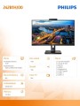 Philips Monitor 242B1H 23.8 IPS DVI HDMI DP Pivot Webcam 