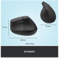 Logitech Mysz Lift Grafit dla praworęcznych 910-006473 