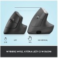 Logitech Mysz Lift Grafit dla praworęcznych 910-006473 