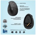 Logitech Mysz Lift Grafit dla praworęcznych 910-006473 