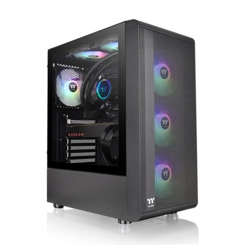 Thermaltake Obudowa - S200 Tempered Glass ARGBx3 Czarna 