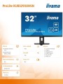 IIYAMA Monitor ProLite XUB3293UHSN 31.5 cala XUB3293UHSN-B5 IPS,4K,USB-C DOCK,KVM,SLIM,2x3W,RJ45 