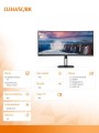AOC Monitor CU34V5C 34 cali Curved VA 100Hz HDMI DP USB-C 