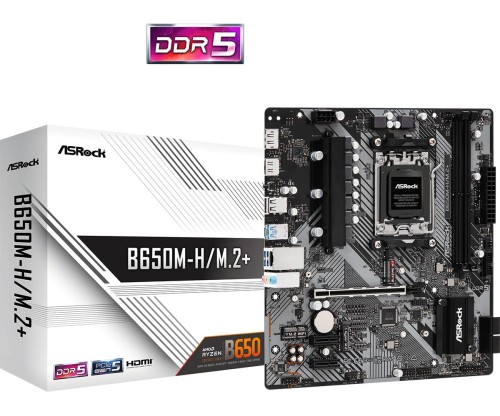 ASRock Płyta główna B650M-H/M.2 + AM5 2DDR5 HDMI/DP mATX 