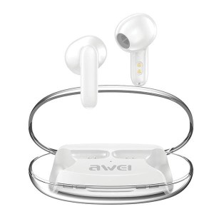 AWEI Słuchawki Bluetooth 5.3 T85 ENC TWS białe 