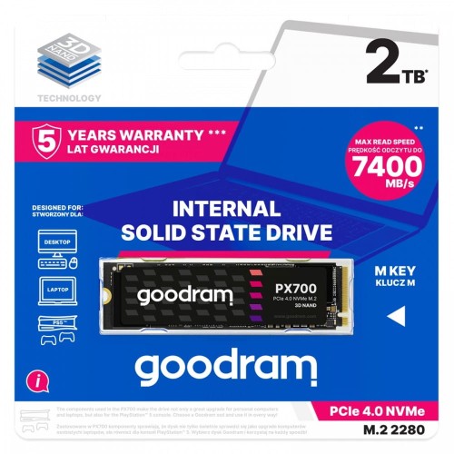 GOODRAM Dysk SSD PX700 2TB M.2 PCIe 2280 4x4 7400/6500MB/s 