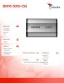 Adata Dysk SSD External SD810 500G USB3.2 20Gb/s Silver 