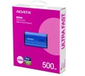 Adata Dysk zewnętrzny SSD SE880 500 GB USB3.2A/C Gen2x2 Niebieski