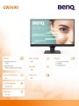 Benq Monitor 23.8 cala GW2490  LED 5ms/IPS/100Hz/HDMI/czarny 