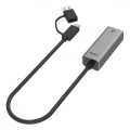 Unitek Adapter USB-A/C 3.1 GEN1 RJ45; 2,5 Gbps; U1313C 