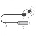 Unitek Adapter USB-A/C 3.1 GEN1 RJ45; 2,5 Gbps; U1313C 