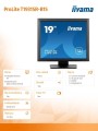 IIYAMA Monitor 19 cali T1931SR-B1S RESIS.IP54,HDMI,DP,VGA,2x1W,5:4 