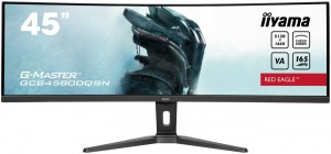 IIYAMA Monitor 45 cali G-Master GCB4580DQSN-B1, VA,DQHD,165HZ,USB-C-DOCK,RJ45,32:9,  1500R,450cd/m2,3000:1,0.8ms,3xUSB,2xHDMI,1xDP,2x3W,PowerDelivery-90W