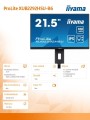 IIYAMA Monitor 21.5 cala XUB2292HSU-B6 IPS,100Hz,FreeSync,PIVOT,0.4ms,HDMI,  DP,4xUSB(3.2),2x2W,HAS(150mm)