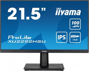 IIYAMA Monitor 21.5 cala ProLite XU2292HSU-B6 IPS,100Hz,FreeSync,SLIM,HDMI,DP,2x2W,  4xUSB(3.2),0.4ms