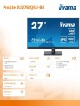 IIYAMA Monitor 27 cali ProLite XU2792QSU-B6 IPS,QHD,100Hz,HDMI,DP,4xUSB3.2,SLIM