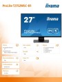 IIYAMA Monitor 27 cali T2752MSC-B1 10 PKT. POJ,IPS,HDMI,DP,2x2USB(3.2),2x1W400cd/m2,7H, 