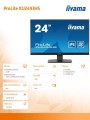 IIYAMA Monitor ProLite 23.8 cala XU2493HS-B6 IPS,HDMI,DP,2x2W,ACR