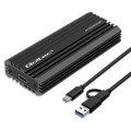 Qoltec Obudowa | kieszeń NV2270 na dysk M.2 SSD | SATA | NVMe | USB-C | 2TB 